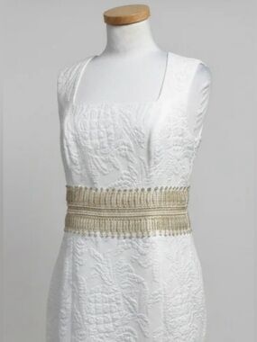 Lily Pulitzer Dress with Gold Embellished Waistband